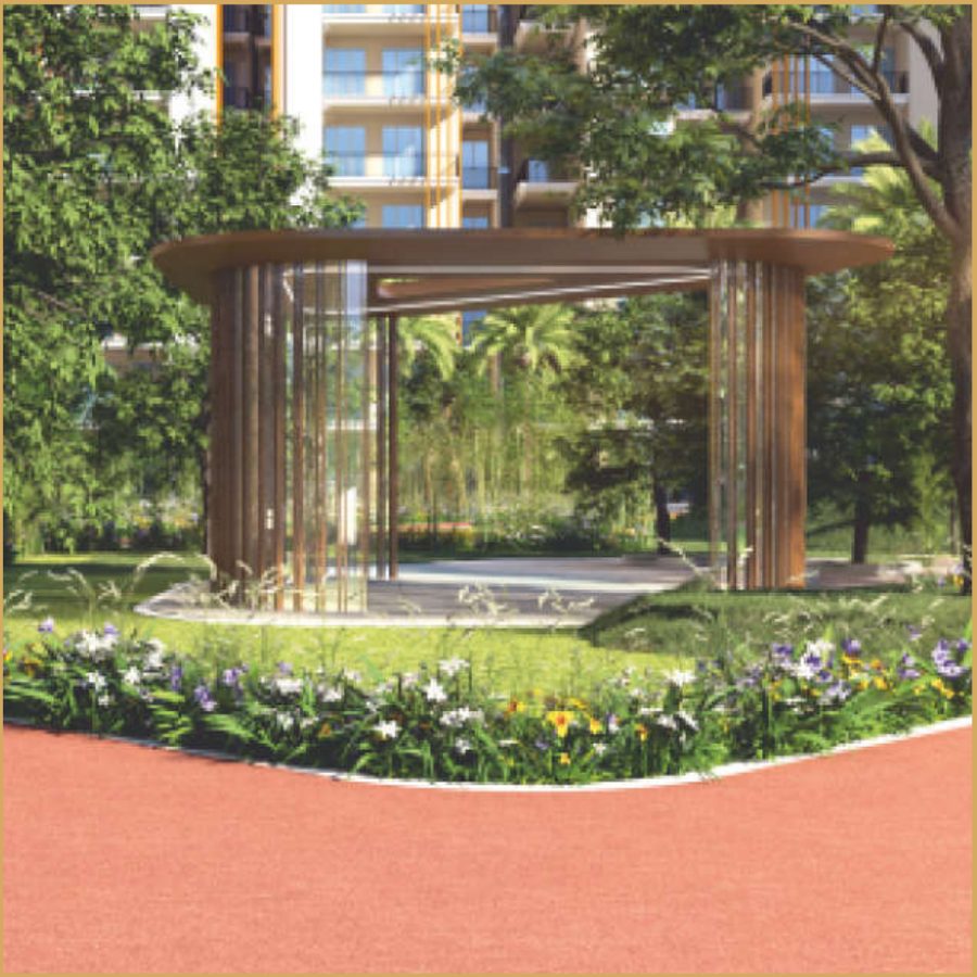 Garden pavilion beside the jogging track