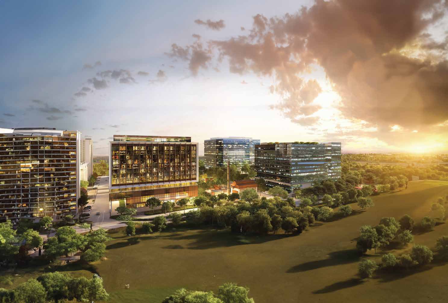 Godrej Properties developments at sunset