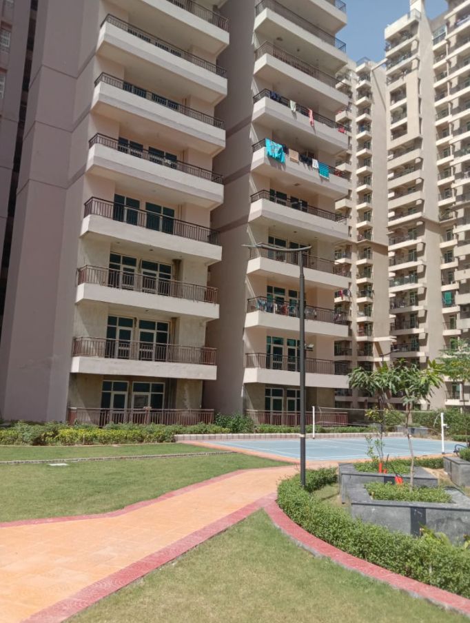 Lawns and water feature
