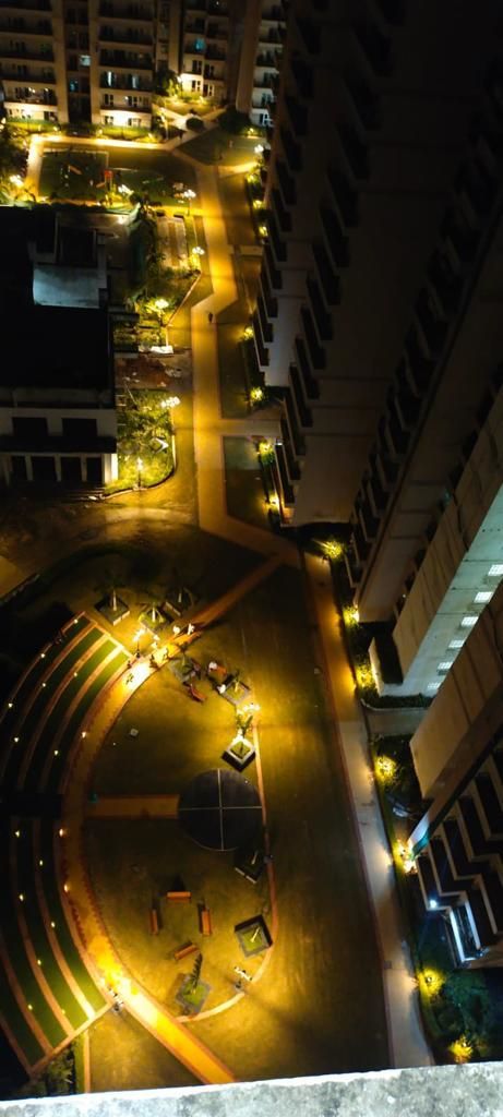 Podium at night