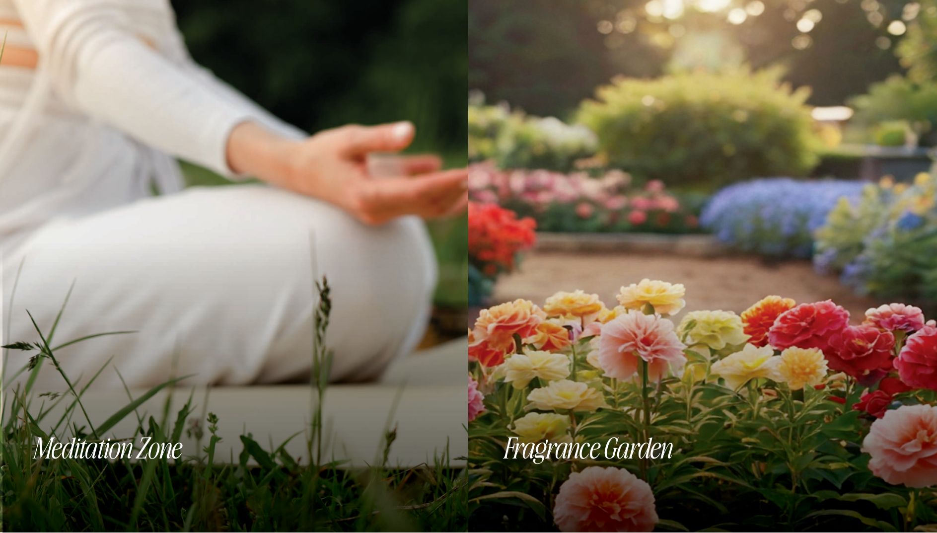 Meditation zone and fragrance garden